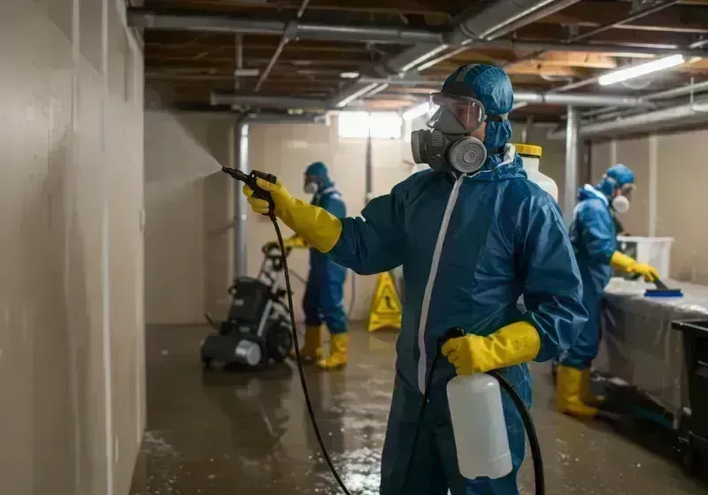 Basement Sanitization and Antimicrobial Treatment process in Westmont, IL