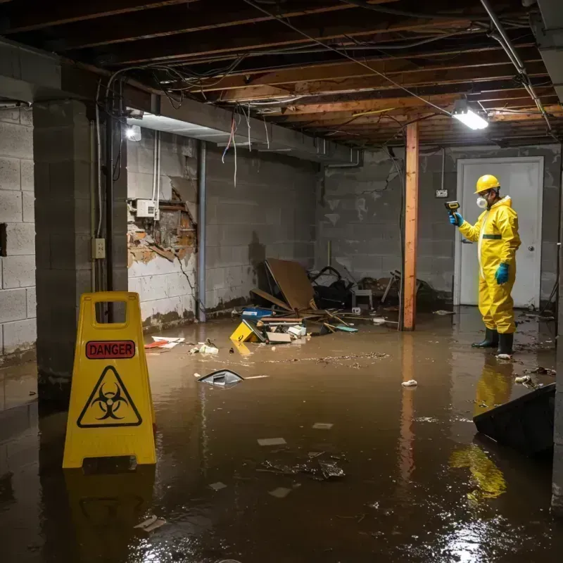 Flooded Basement Electrical Hazard in Westmont, IL Property